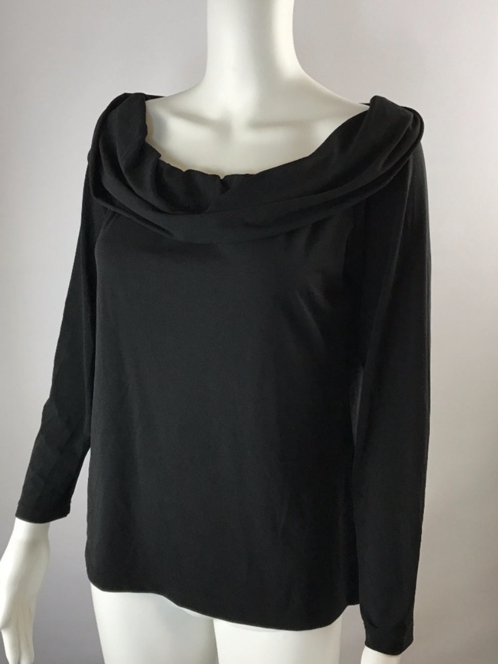 Lafayette 148 NY Black Cowl Neck Blouse M
